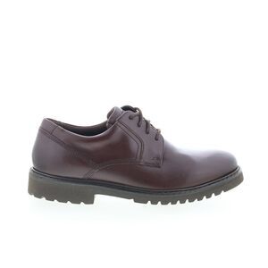 Rockport Mens Maverick Plain Toe Oxford Brown Shoes (NWT)